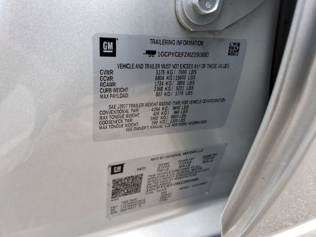 2021 Chevrolet Silverado 1500 Custom Trail Boss