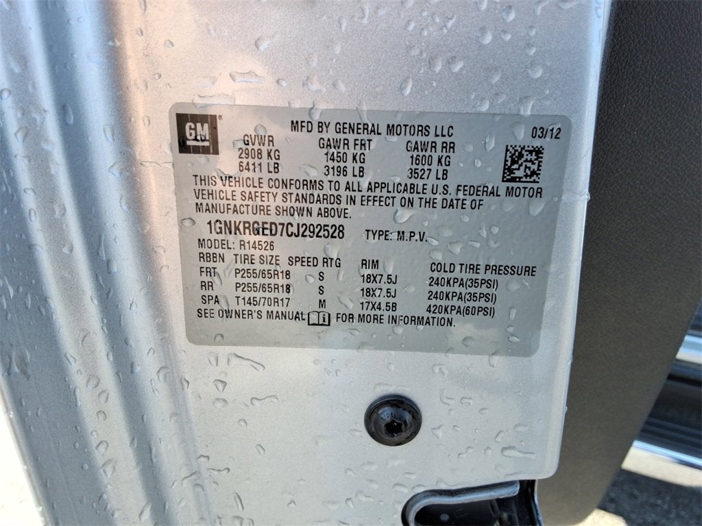 2012 Chevrolet Traverse LT w/1LT