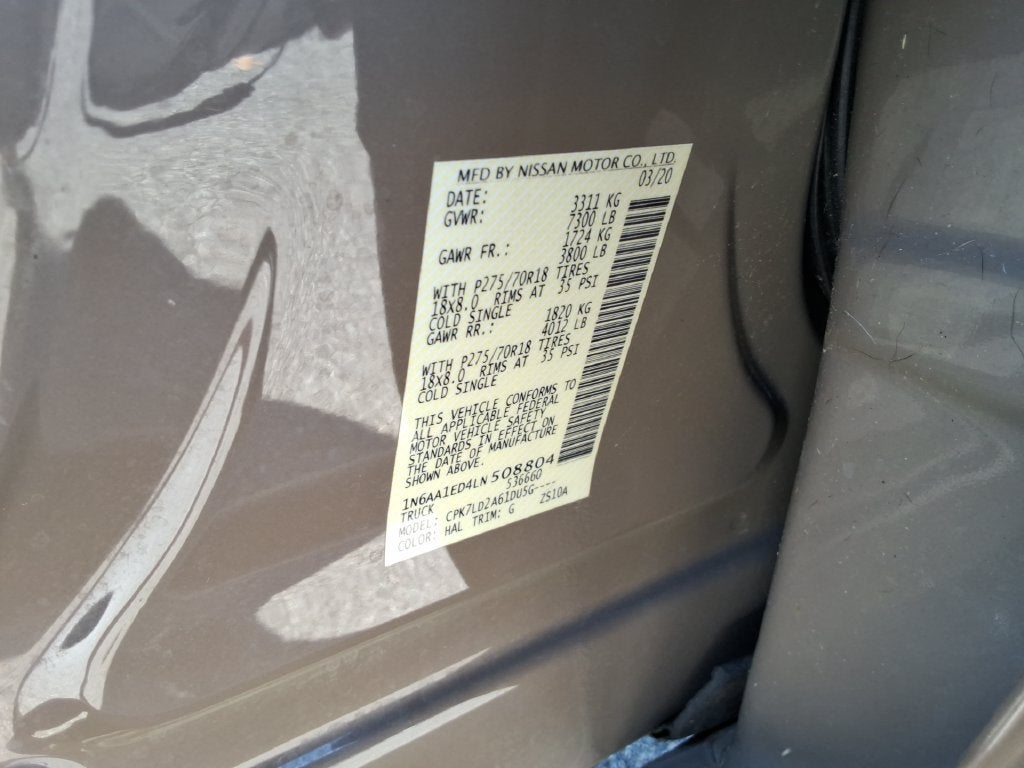 2020 Nissan TITAN Crew Cab PRO-4X 4x4