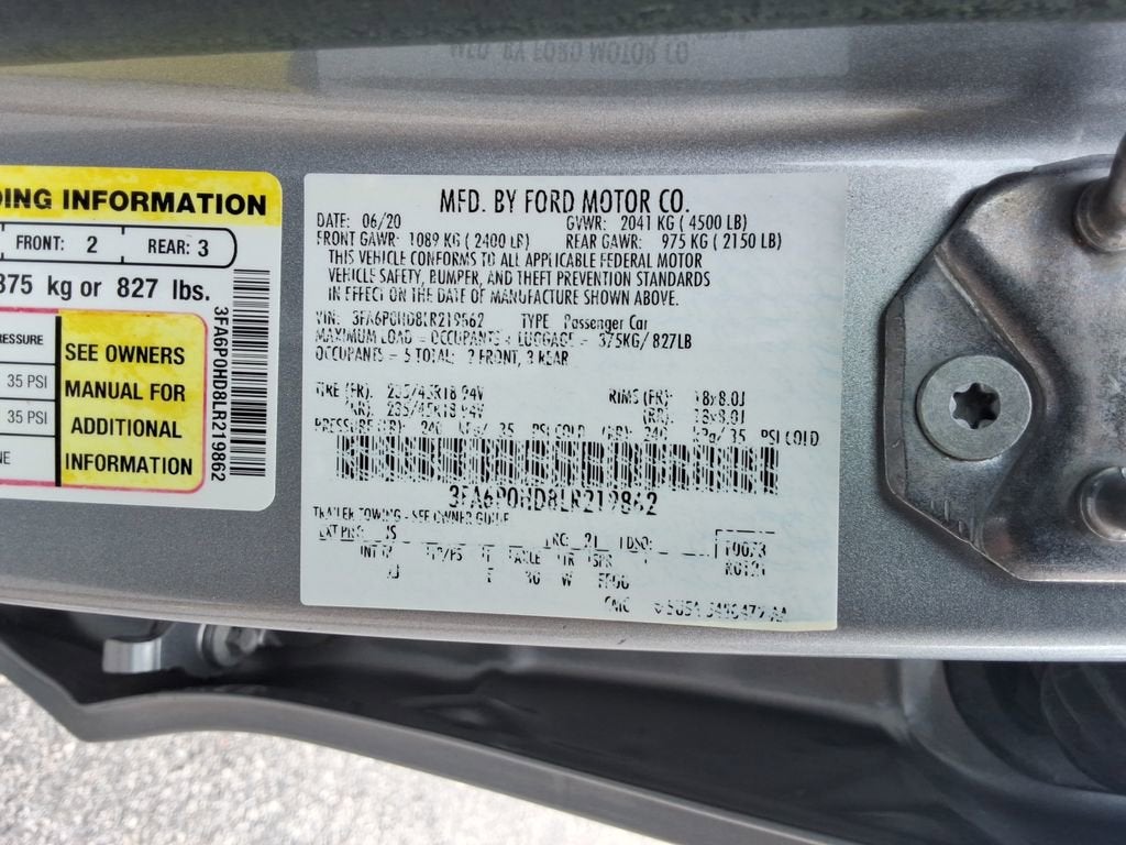 2020 Ford Fusion SE