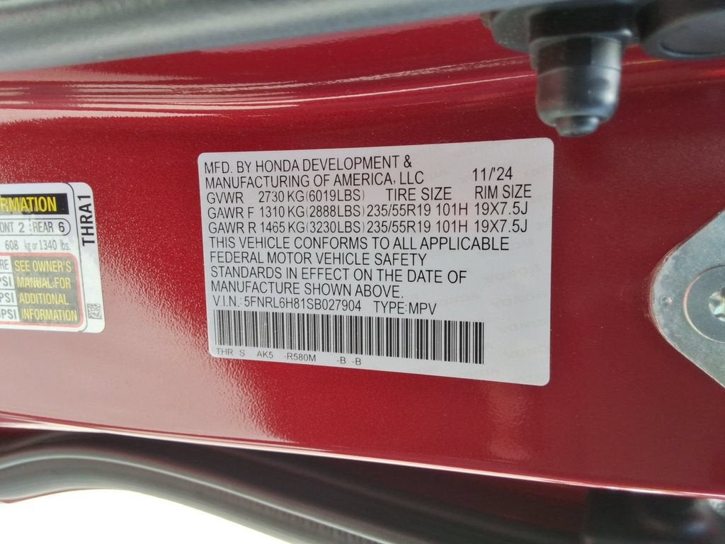 2025 Honda Odyssey Touring