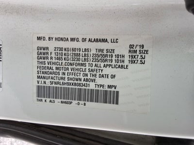 2019 Honda Odyssey Elite