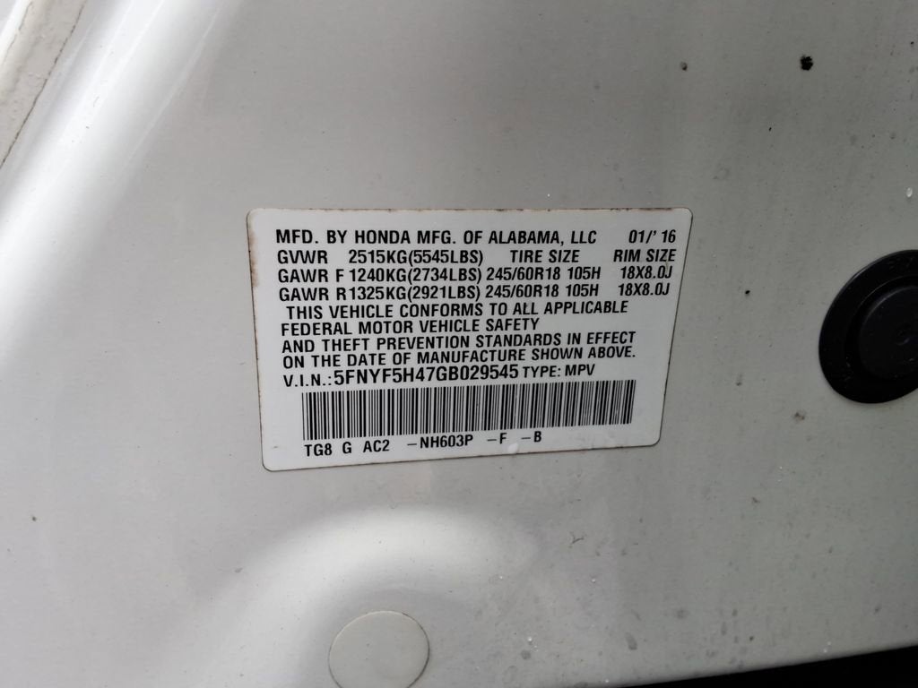 2016 Honda Pilot EX