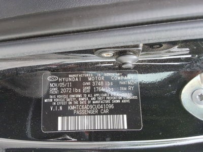 2012 Hyundai Veloster w/Red Int