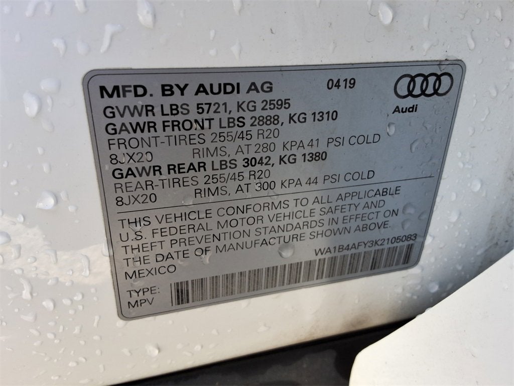 2019 Audi SQ5 3.0T Premium