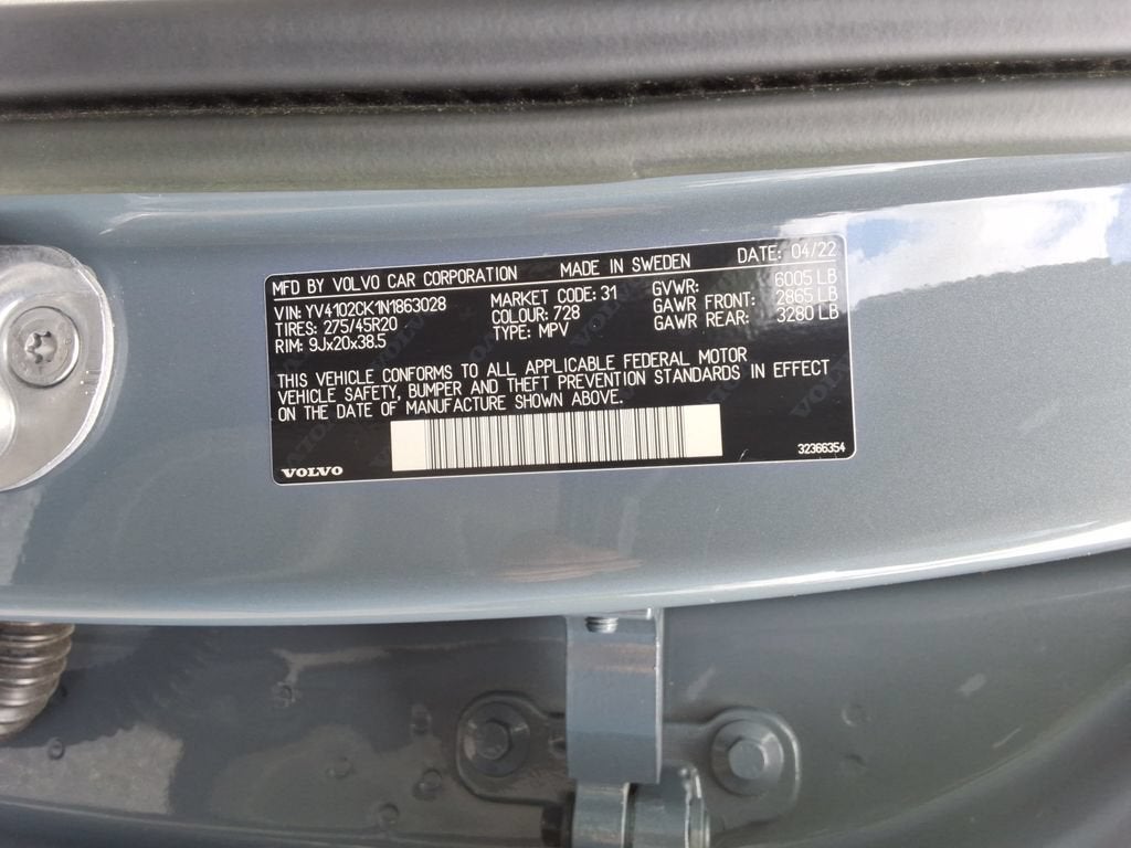 2022 Volvo XC90 T5 Momentum 7 Passenger