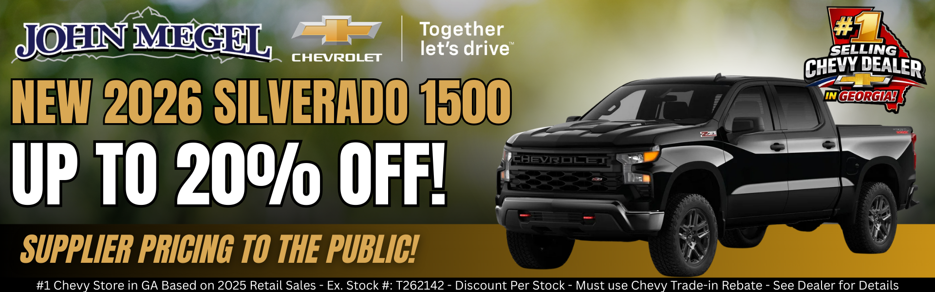 New Silverado 1500 Up to 20% OFF!