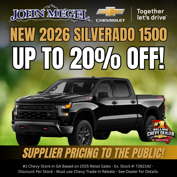 New Silverado 1500 Up to 20% OFF!