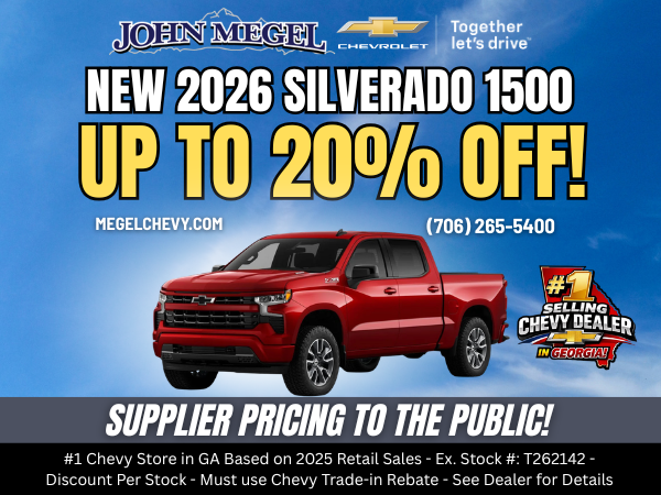 New 2026 Silverado 1500 Up to 20% OFF!
